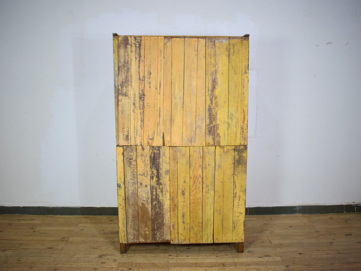 Large Vintage Wooden Rustic Cupboard Cabinet
