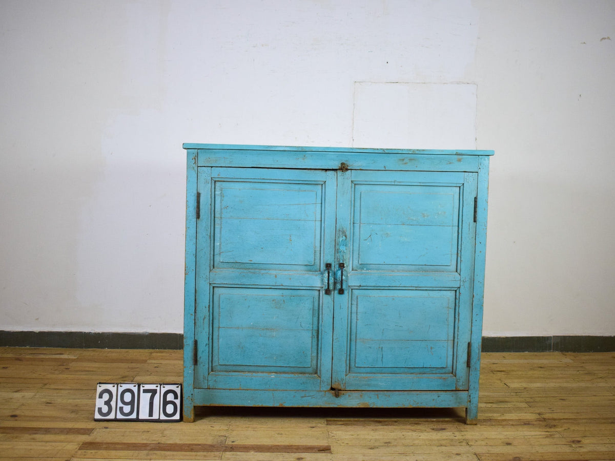 Vintage Painted Kitchen Island Cupboard Cabinet