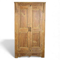 Vintage Rustic Hard Wood Fitted Interior Cupboard Cabinet Storage