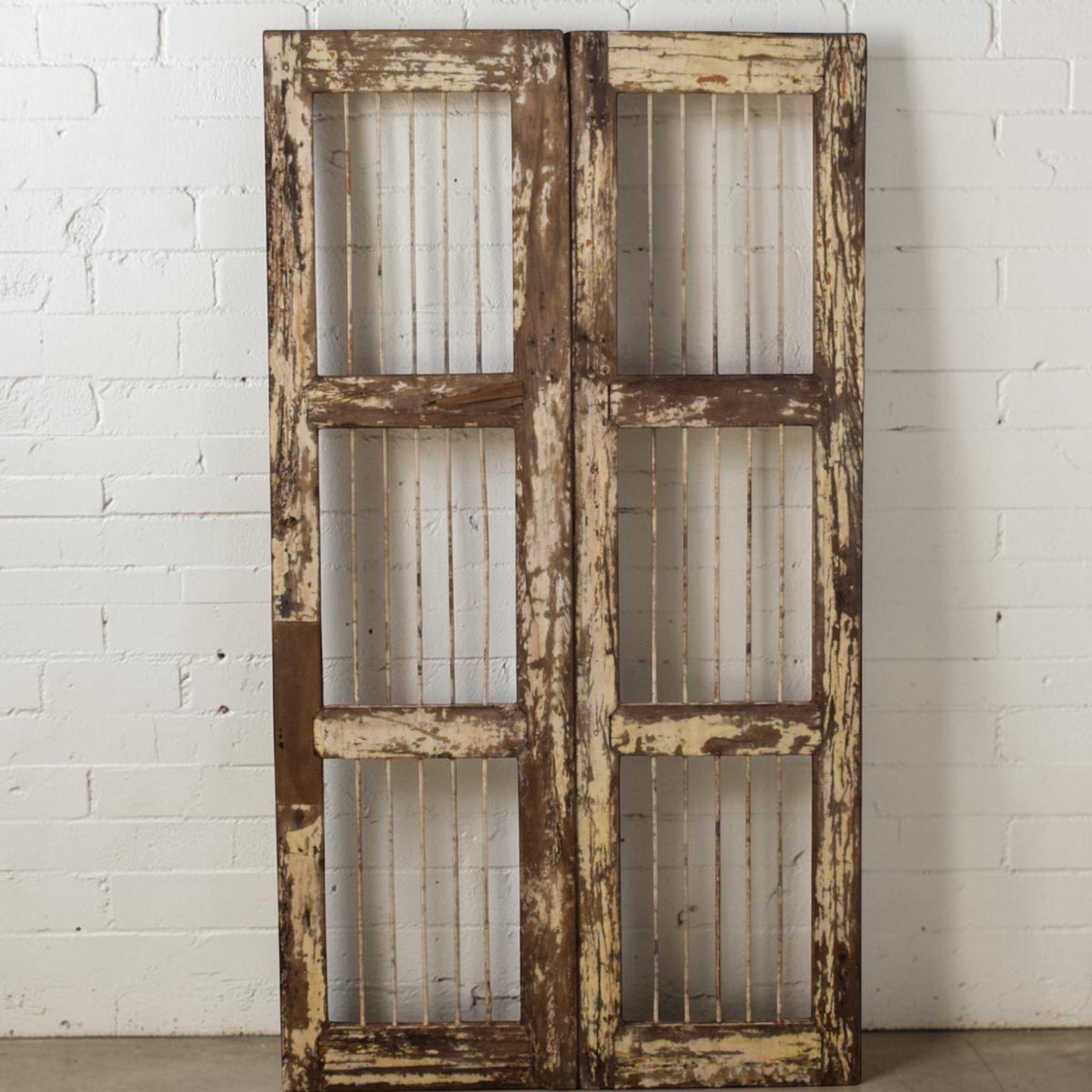 Pair of Antique Vintage Indian Doors Shutters