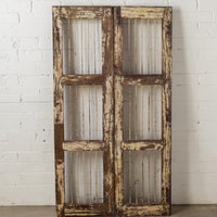 Pair of Antique Vintage Indian Doors Shutters