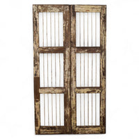 Pair of Antique Vintage Indian Doors Shutters