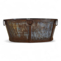 XL Rustic Vintage Metal Bath Planter