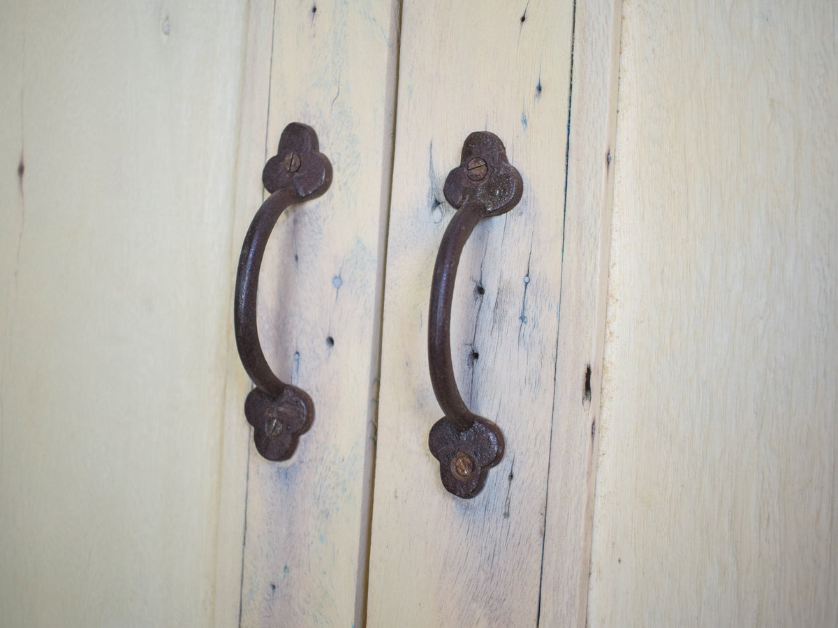 Vintage Rustic Bleached Housekeepers Cupboard Cabinet Storage
