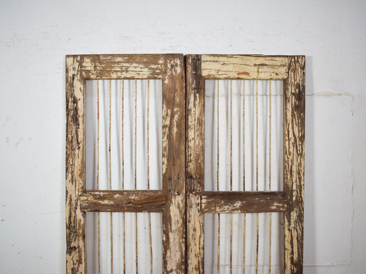 Pair of Antique Vintage Indian Doors Shutters