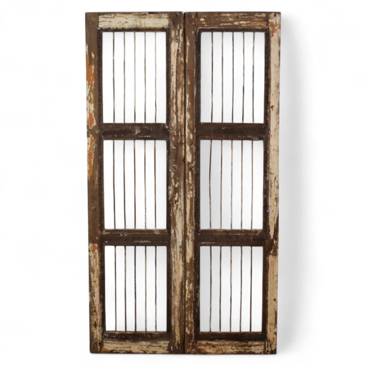 Pair of Antique Vintage Indian Doors Shutters