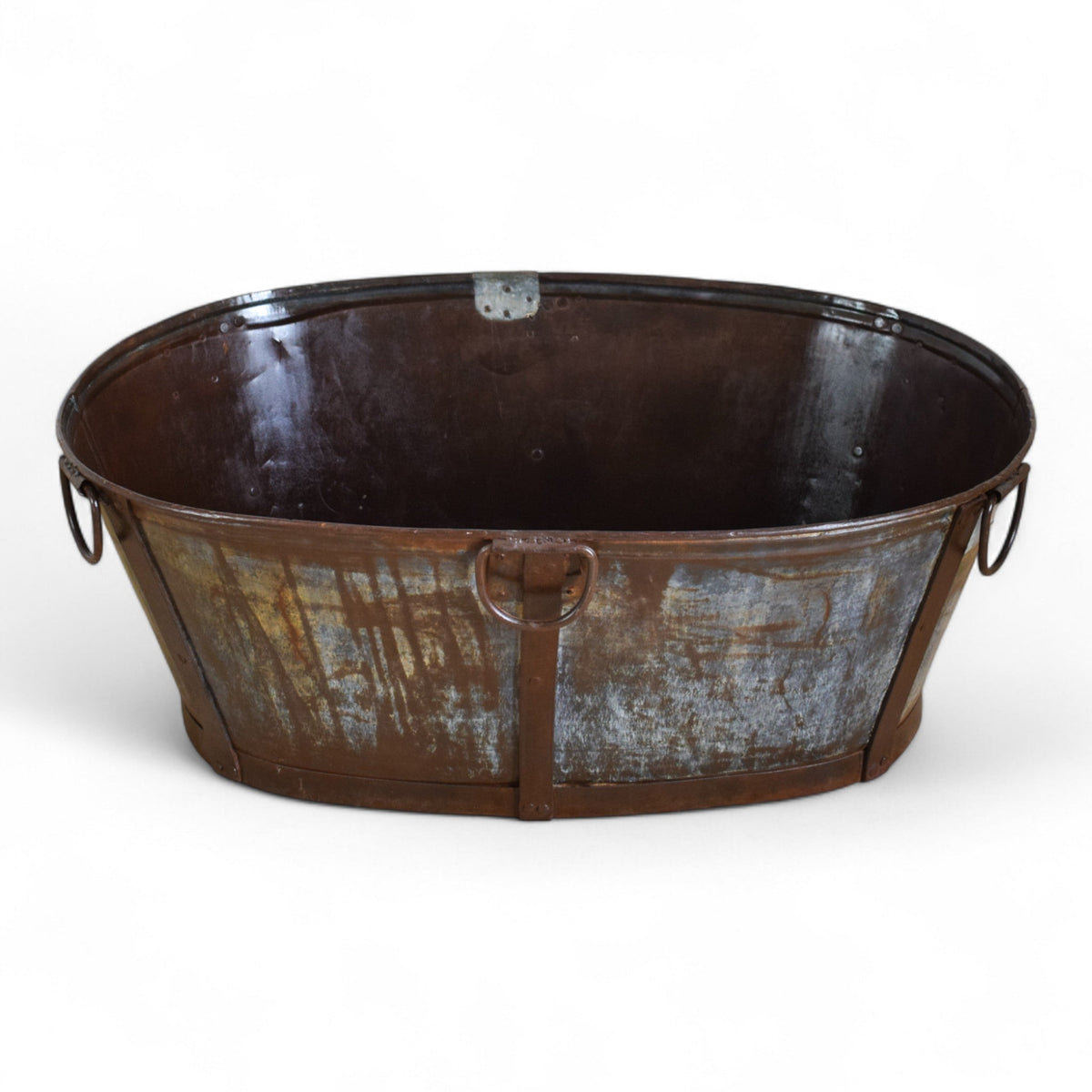 XL Rustic Vintage Metal Bath Planter