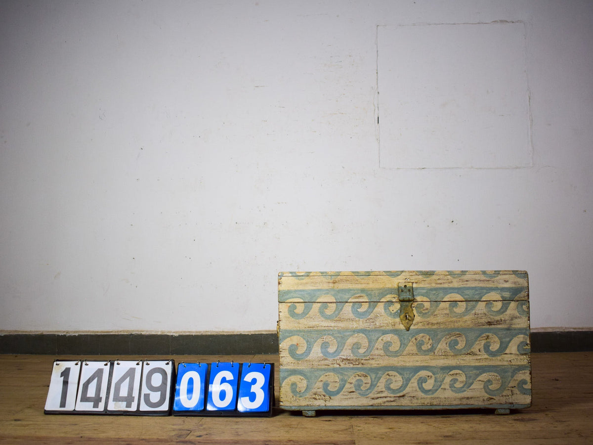Hand Painted Vintage Chest Trunk Box