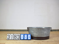 Original Vintage Galvanised Metal Bath Tub Planter