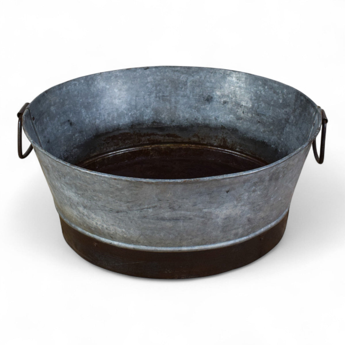 Original Vintage Galvanised Metal Bath Tub Planter