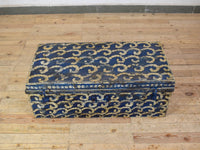 Vintage Indian Hand Painted Metal Travel Trunk Chest Coffee Table