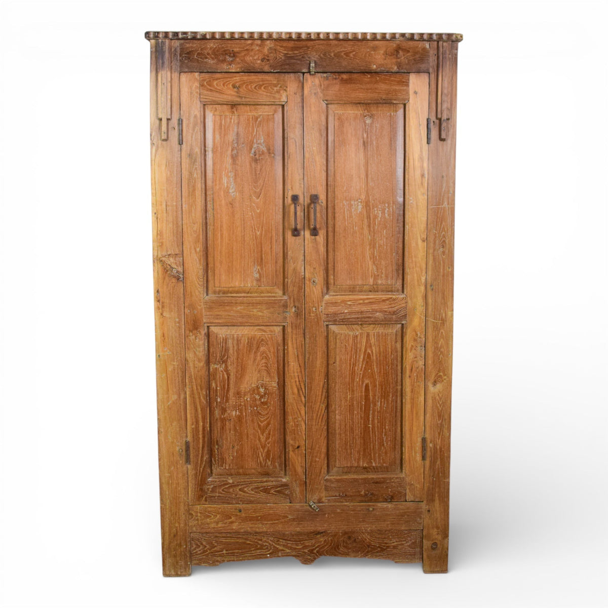 Vintage Rustic Hard Wood Fitted Interior Cupboard Cabinet Storage
