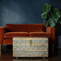 Hand Painted Vintage Chest Trunk Box