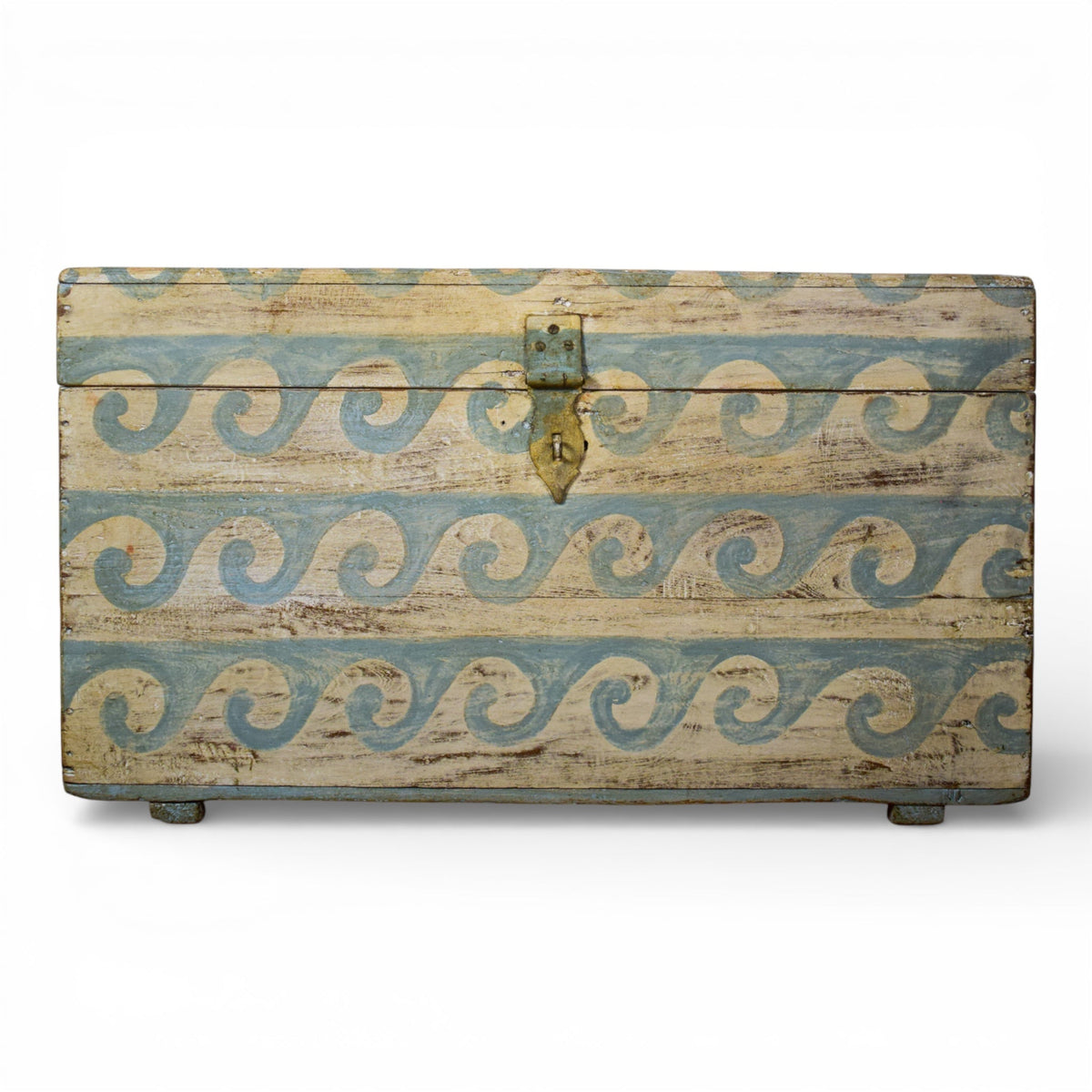 Hand Painted Vintage Chest Trunk Box