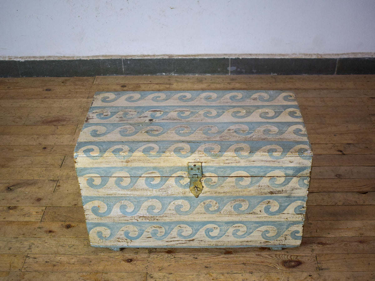 Hand Painted Vintage Chest Trunk Box