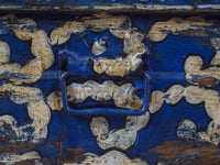 Vintage Indian Hand Painted Metal Travel Trunk Chest Coffee Table