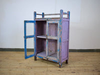 Vintage Worn Painted Rustic Cupboard Cabinet