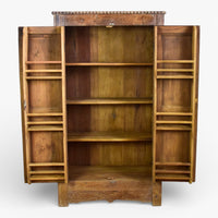Vintage Rustic Hard Wood Fitted Interior Cupboard Cabinet Storage