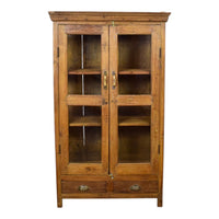 Vintage Rustic Wooden Cupboard Cabinet