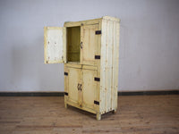 Vintage Rustic Bleached Housekeepers Cupboard Cabinet Storage