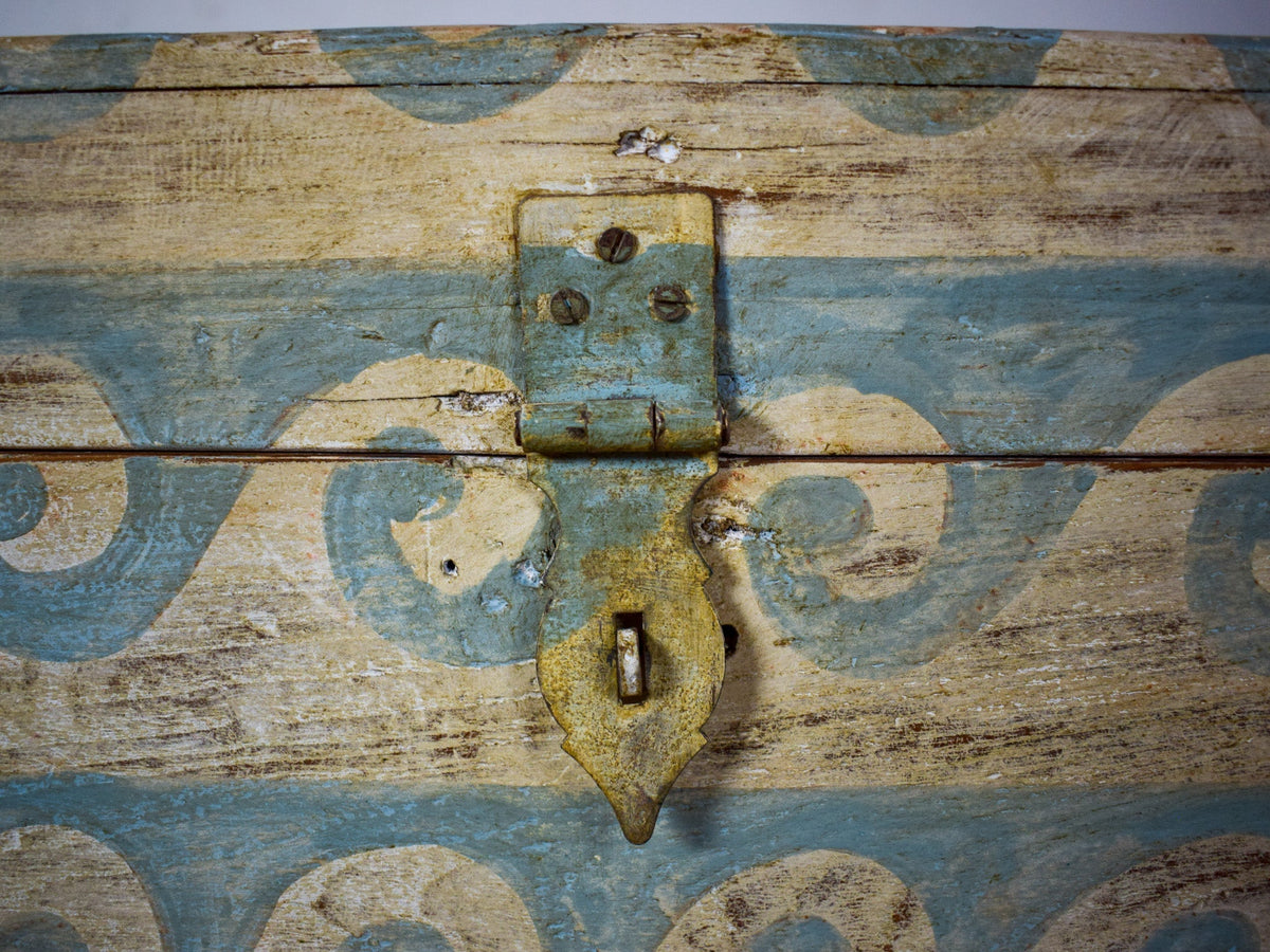 Hand Painted Vintage Chest Trunk Box