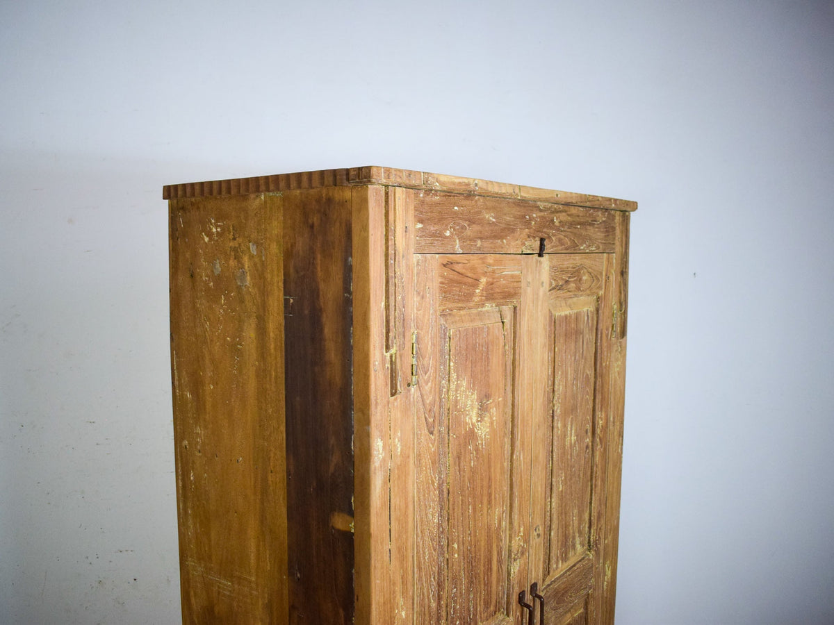 Vintage Rustic Hard Wood Fitted Interior Cupboard Cabinet Storage