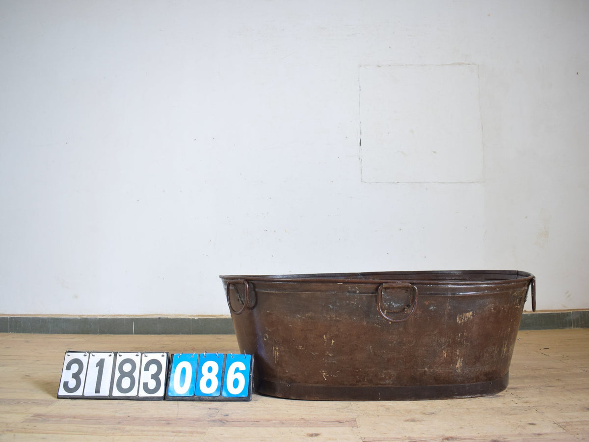 XL Rustic Vintage Metal Bath Planter