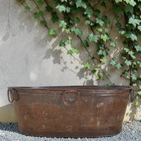 XL Rustic Vintage Metal Bath Planter
