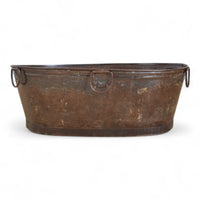 XL Rustic Vintage Metal Bath Planter
