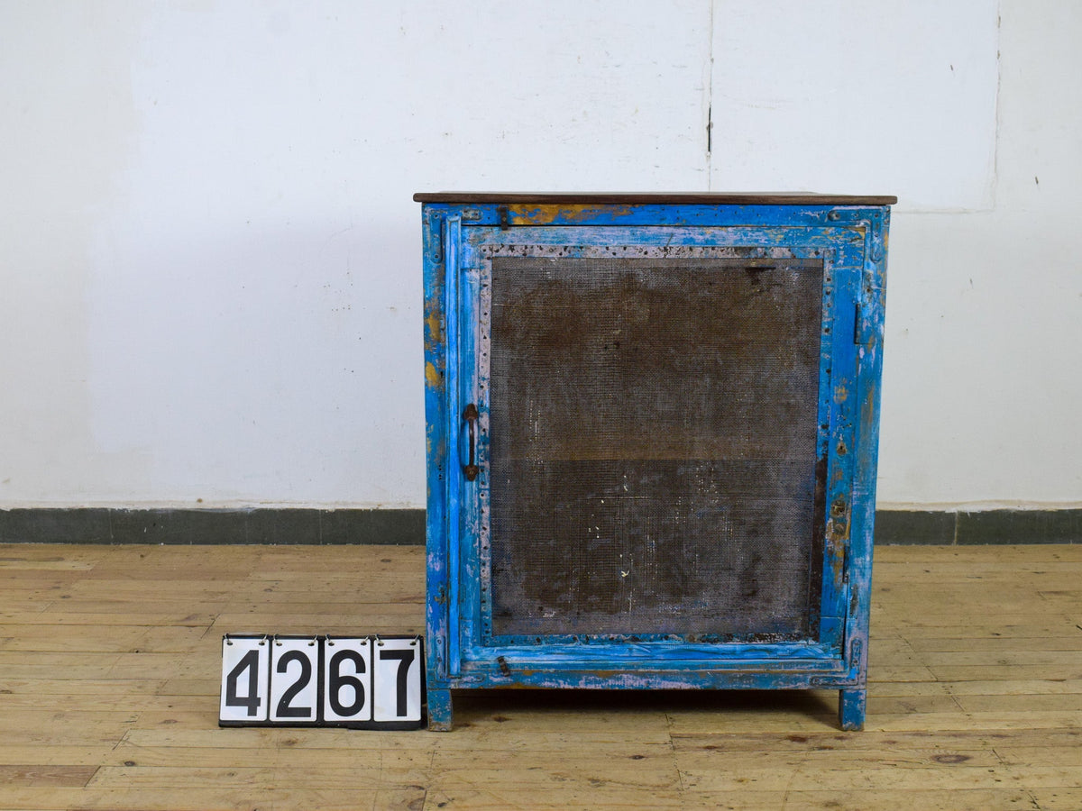 Vintage Painted Kitchen Island Cupboard Cabinet