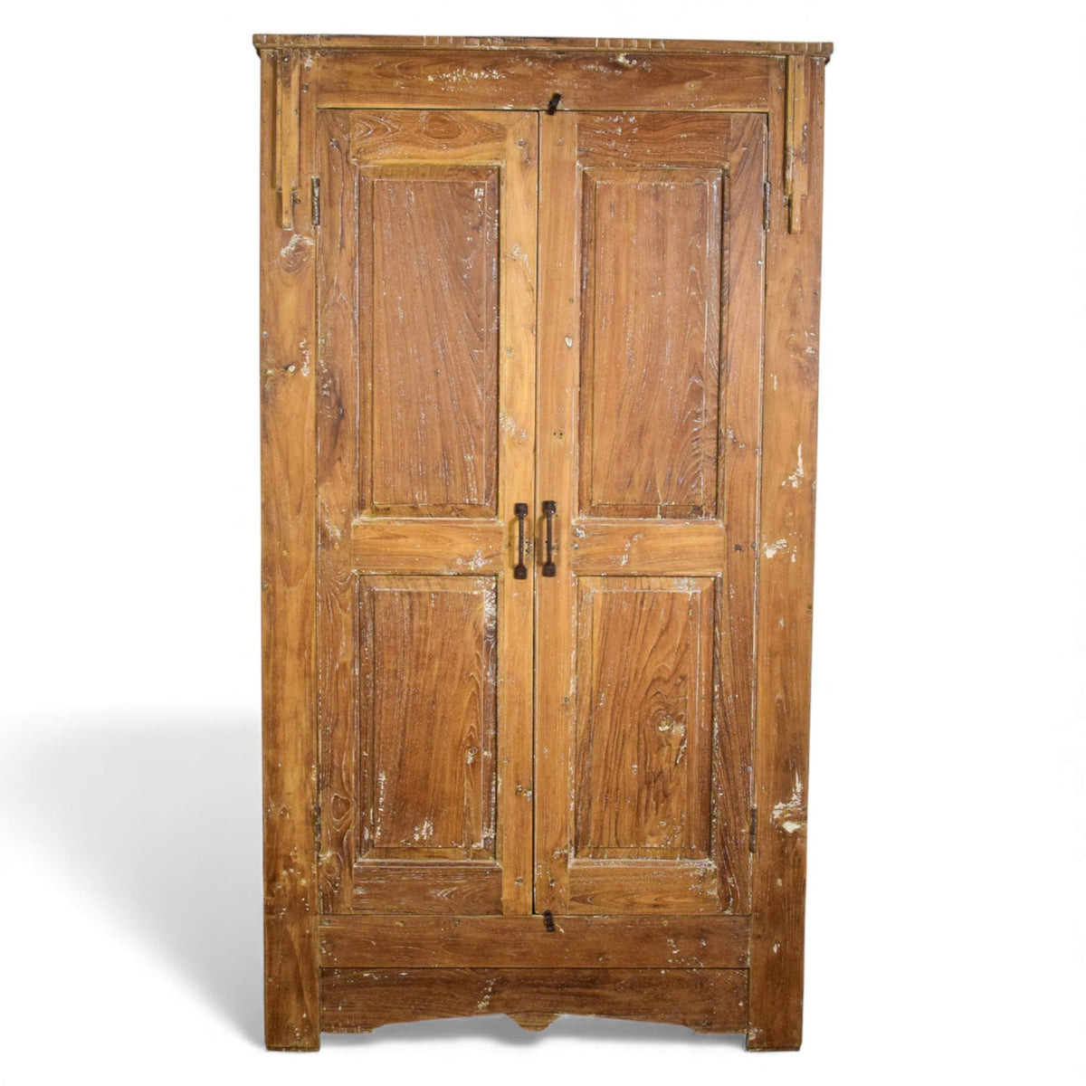 Vintage Rustic Hard Wood Fitted Interior Cupboard Cabinet Storage