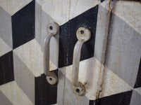 Geometric Hand Painted Cupboard