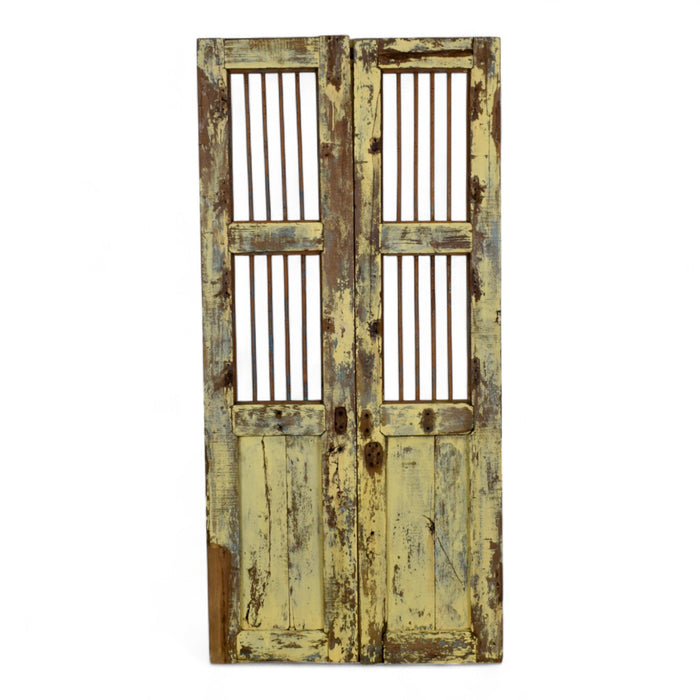Pair of Antique Vintage Indian Doors Shutters