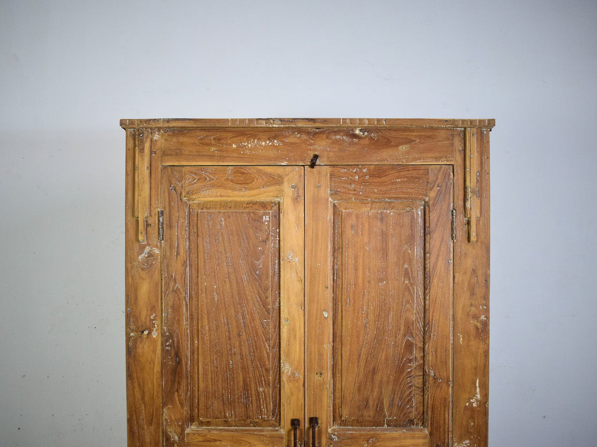 Vintage Rustic Hard Wood Fitted Interior Cupboard Cabinet Storage