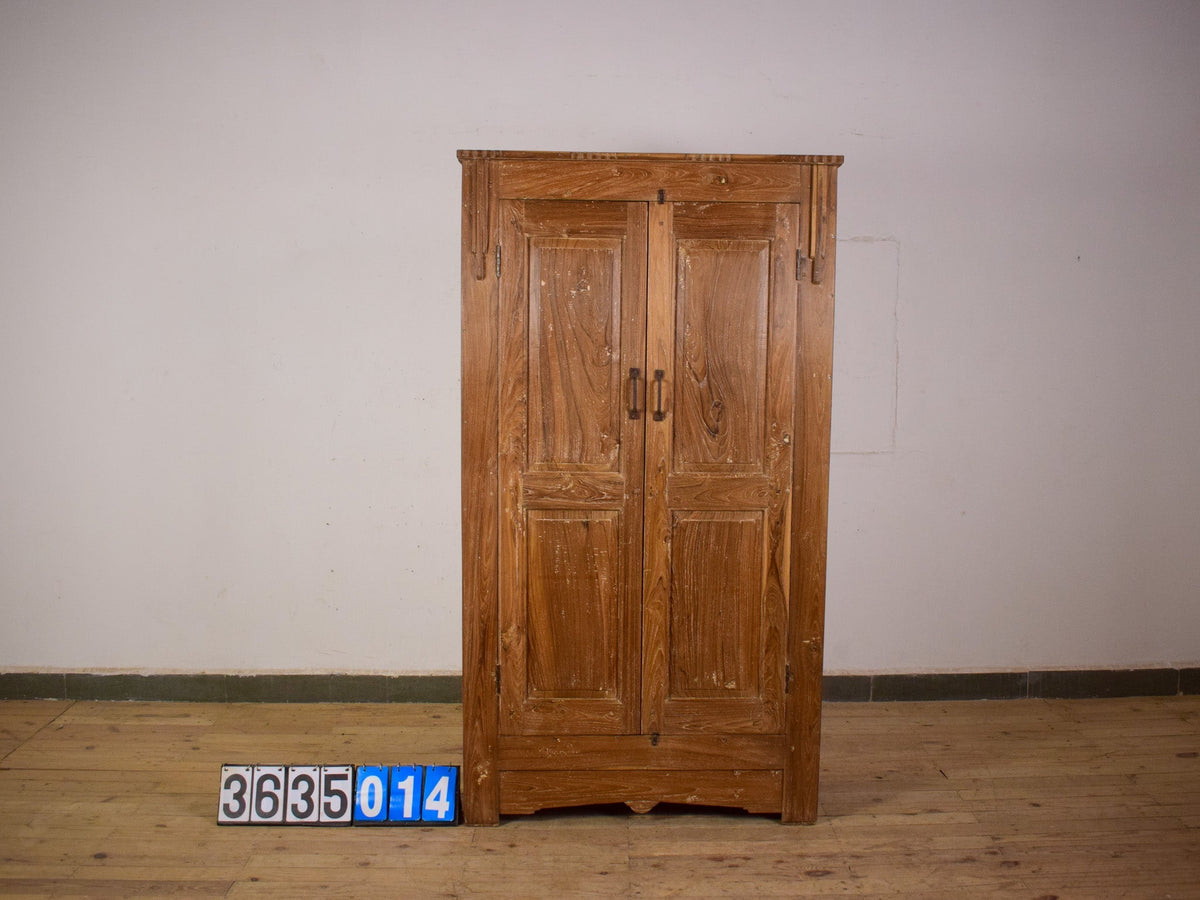 Vintage Rustic Hard Wood Fitted Interior Cupboard Cabinet