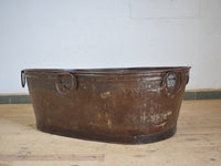 XL Rustic Vintage Metal Bath Planter