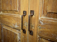 Vintage Rustic Hard Wood Fitted Interior Cupboard Cabinet Storage