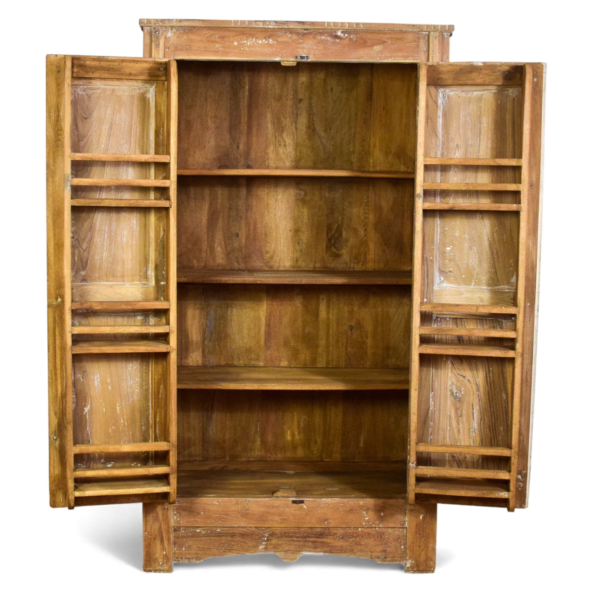 Vintage Rustic Hard Wood Fitted Interior Cupboard Cabinet Storage