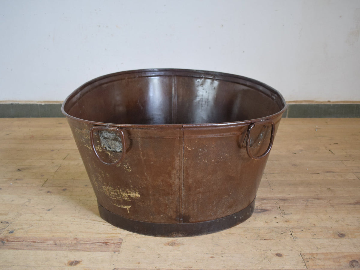 XL Rustic Vintage Metal Bath Planter