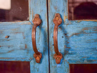 Vintage Worn Painted Rustic Cupboard Cabinet