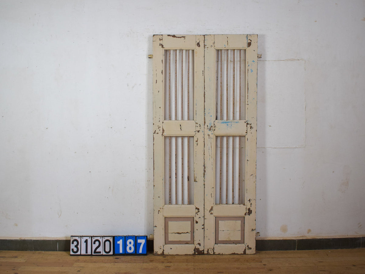 Pair of Antique Vintage Indian Doors Shutters
