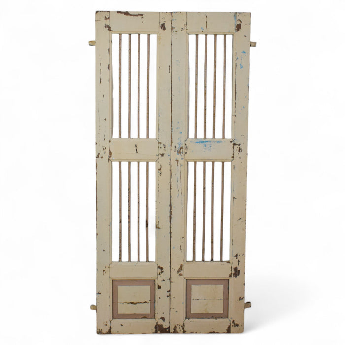 Pair of Antique Vintage Indian Doors Shutters