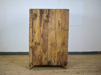 Vintage Worn Painted Rustic Cupboard Cabinet