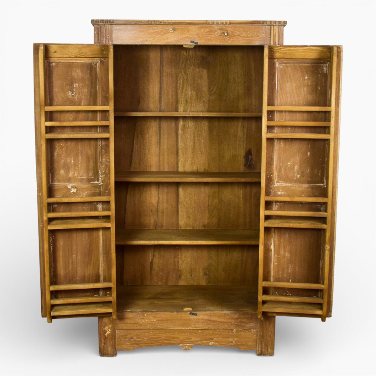 Vintage Rustic Hard Wood Fitted Interior Cupboard Cabinet