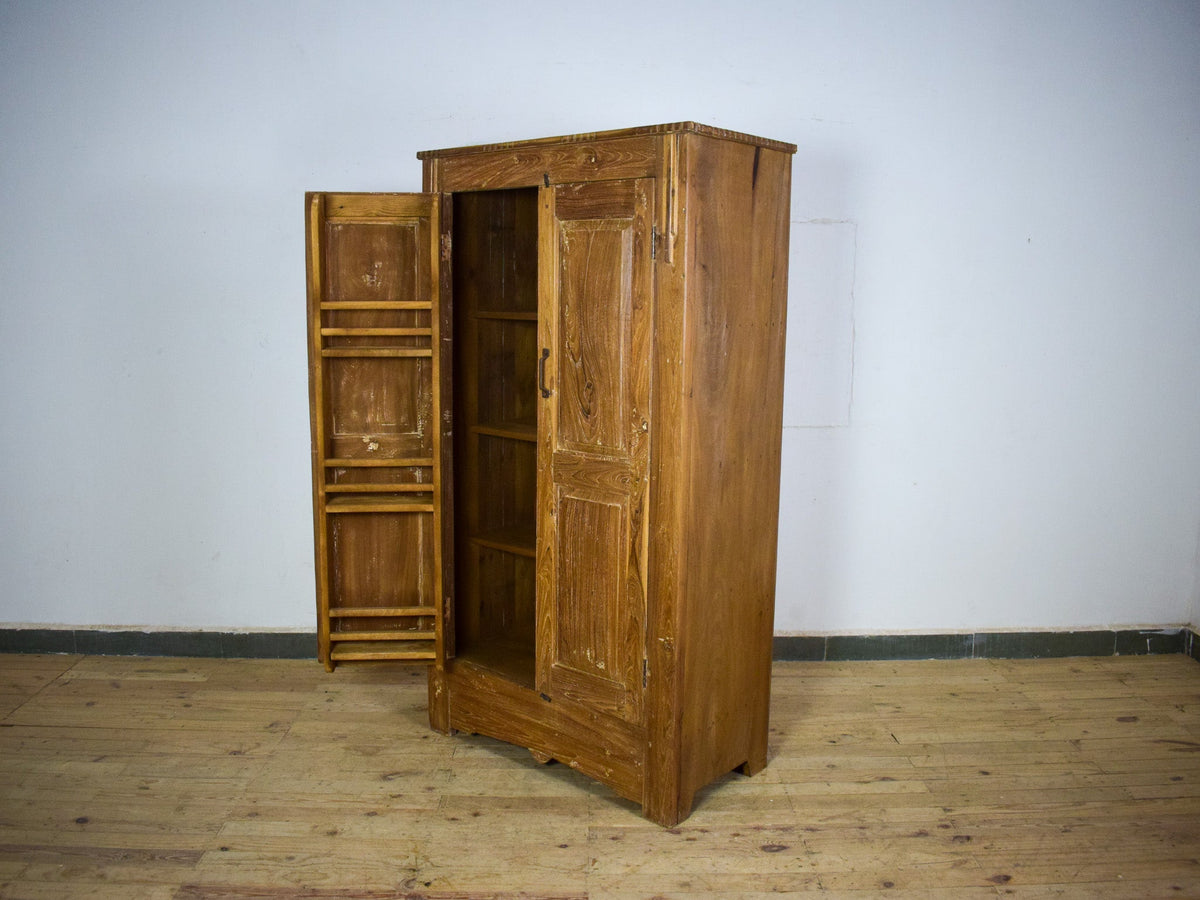 Vintage Rustic Hard Wood Fitted Interior Cupboard Cabinet