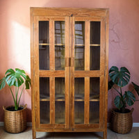 Vintage Wooden Rustic Cupboard Cabinet