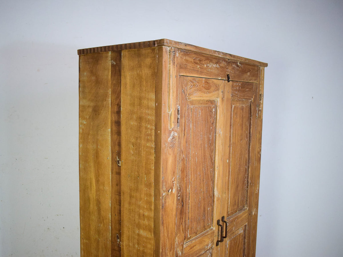 Vintage Rustic Hard Wood Fitted Interior Cupboard Cabinet Storage