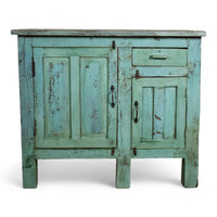 Vintage Painted Kitchen Island Cupboard Cabinet