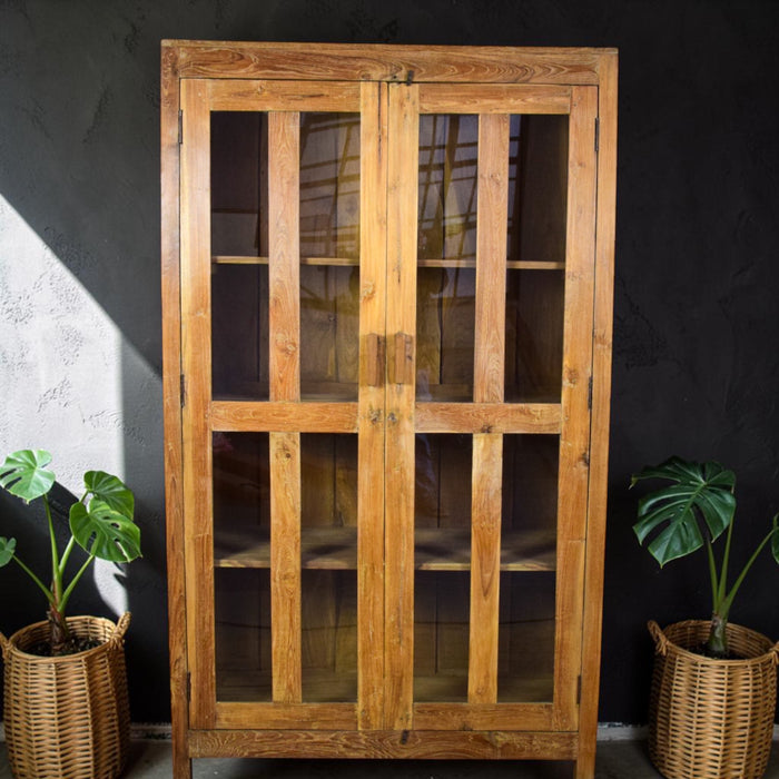 Vintage Wooden Rustic Cupboard Cabinet