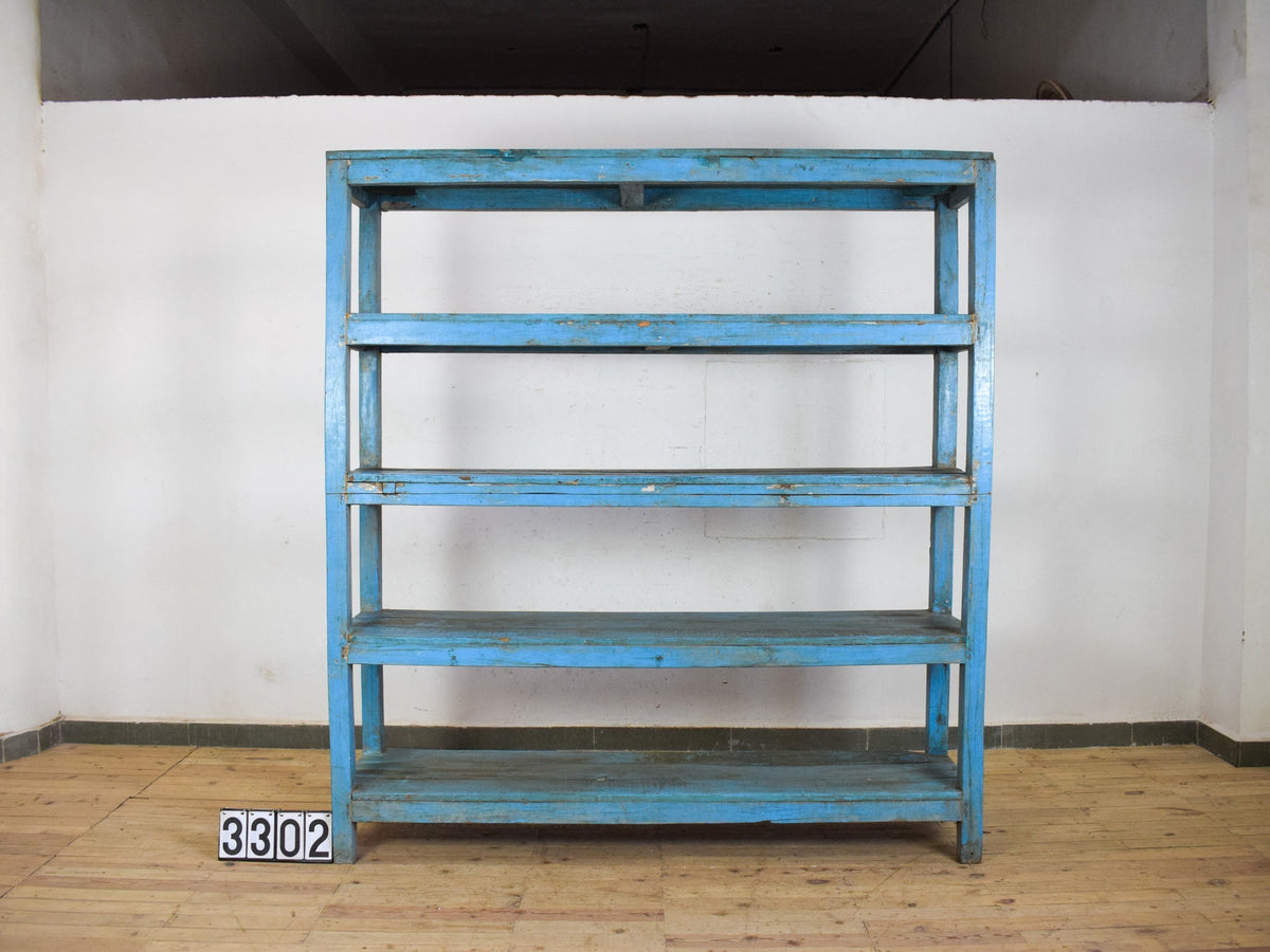 Large Vintage Wooden Rustic Shelves Shelving Rack Shop Display